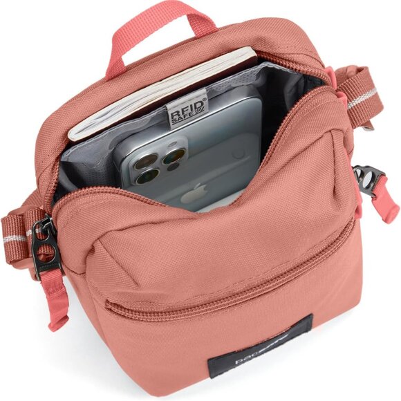 Anti Theft Micro Crossbody Bag Polyester RFID Safe Compact Travel - Picture 6 of 10